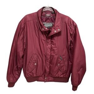 Members Only Jacket Mens Sz L Bomber Racer Full Zip Pockets 80s Maroon Al‎ Bundy
